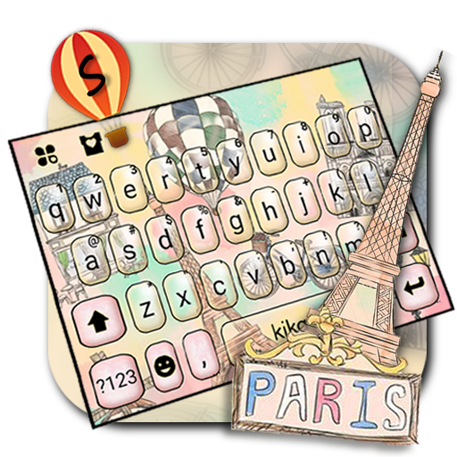 Neues Romantic Paris Holiday Tastatur thema