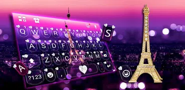 Romantic Paris Night Keyboard 