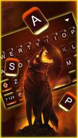 Roaring Fire Wolf Keyboard Bac screenshot 1