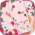 Girly Rose Keyboard Background