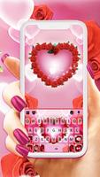 Фон клавиатуры Rosy Hearts постер