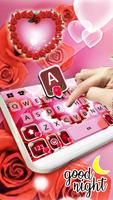 Фон клавиатуры Rosy Hearts скриншот 1