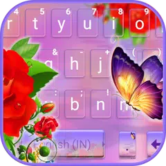 Rose Butterfly 主題鍵盤 APK 下載