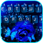 Teclado Rose Blue Butterfly ícone