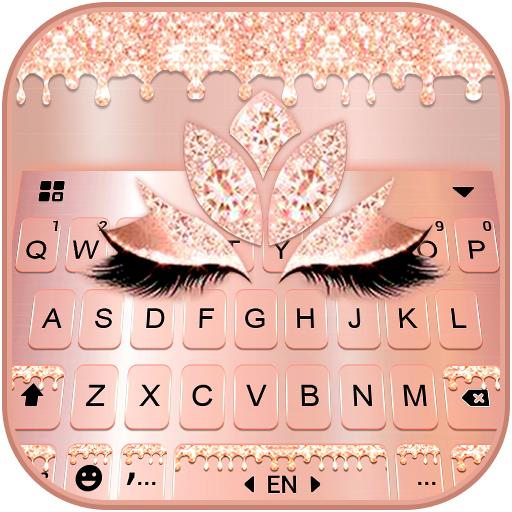 Tema Keyboard Rose Gold Drop P