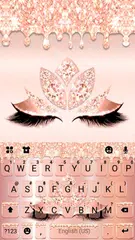 Rose Gold Drop Princess 主題鍵盤 APK 下載