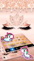 Tema Keyboard Rose Gold Drop P imagem de tela 2