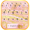 Rose Gold Silk Glitter Tastatu APK