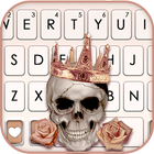 Fond de clavier Rose Gold Skull icône