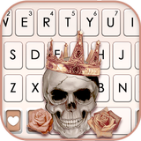 خلفية الكيبورد Rose Gold Skull أيقونة