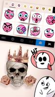 خلفية الكيبورد Rose Gold Skull تصوير الشاشة 2