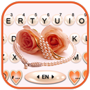 Rose Gold Pearls Thème APK