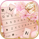 Rose Gold Wood Klavye Arkaplan APK