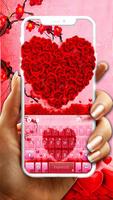 Thème de clavier Rose Love Hea Affiche