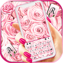 Rose Pink Flowers Fondo de tec APK