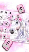 Rose Pink Unicorn Keyboard Bac screenshot 1