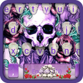 Rose Skull Tattoo Keyboard Background
