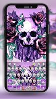 Teclado Rose Skull Tattoo Cartaz