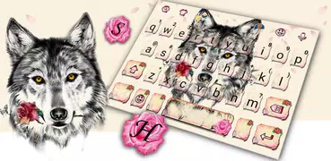 Rose Wolf Tattoo Tastatur-Thema