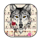 Thème de clavier Rose Wolf Tattoo icône
