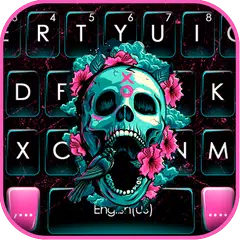 Roses Floral Skull Tastatur-Th APK Herunterladen