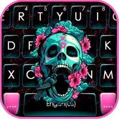 Roses Floral Skull 主題鍵盤 APK 下載