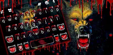 Scary Bloody Wolf Tastatur-The