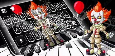 Scary Piano Clown Keyboard Bac