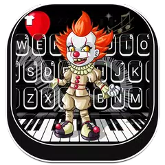 Scary Piano Clown Keyboard Bac