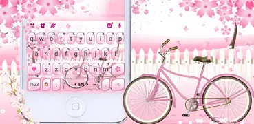 Sakura Bicycle Tema Tastiera