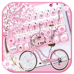 Sakura Bicycle Keyboard Theme APK download