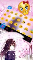 Tema Keyboard Sakura Girl imagem de tela 2