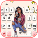 Selfie Cool Girl Klavye Arkapl APK