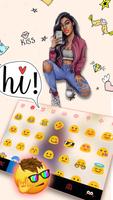 Selfie Cool Girl Tastaturhinte Screenshot 2
