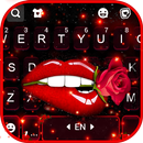Sexy Rosy Lips Klavye Arkaplan APK
