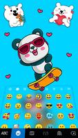 Hình nền bàn phím Skater Cool Panda ảnh chụp màn hình 2