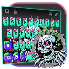 Skeleton Graffiti Keyboard The
