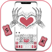Skeleton Love Heart Tastaturhi