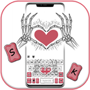 Skeleton Love Heart Tastaturhi APK