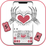 Skeleton Love Heart Keyboard B icon
