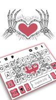 Skeleton Love Heart Tastaturhi Plakat