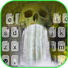 Fond de clavier Skull Waterfall Live icône