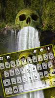 Skull Waterfall Live Tastaturhintergrund Plakat