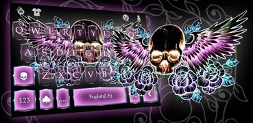 Skull Wing Tattoo Keyboard The