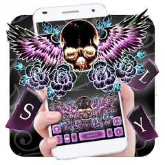 Skull Wing Tattoo Keyboard The