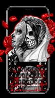 Klawiatura motywów Skull Bride Mask plakat