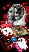 Tema Keyboard Skull Bride Mask imagem de tela 2