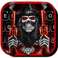 Skull Fire Gun Wallpapers Keyboard Background