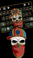 Fundo do Teclado Skull Gangste Cartaz