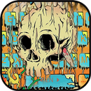 Skull Graffiti Draw Keyboard T APK